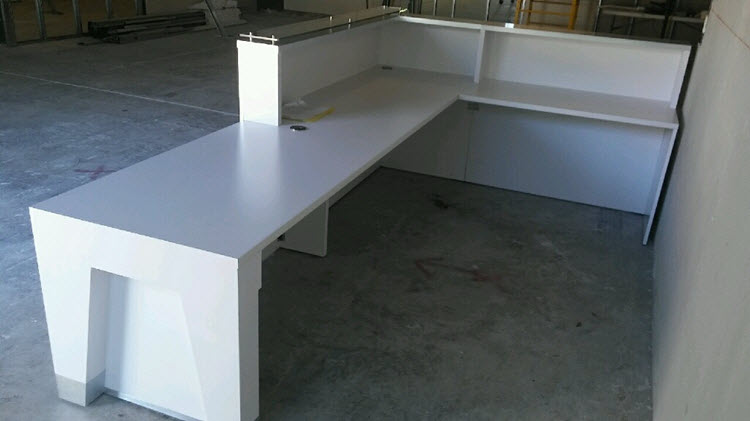 Baltimore Modern Reception Desk - rear view