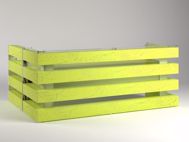 Athens contemporary reception desk in yellow laminate