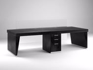 Doral reception desk, espresso, back