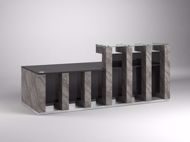 Arizona Contemporary Reception Desk - left drop down