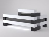 Corpus Christi Modern Reception Desk black and white