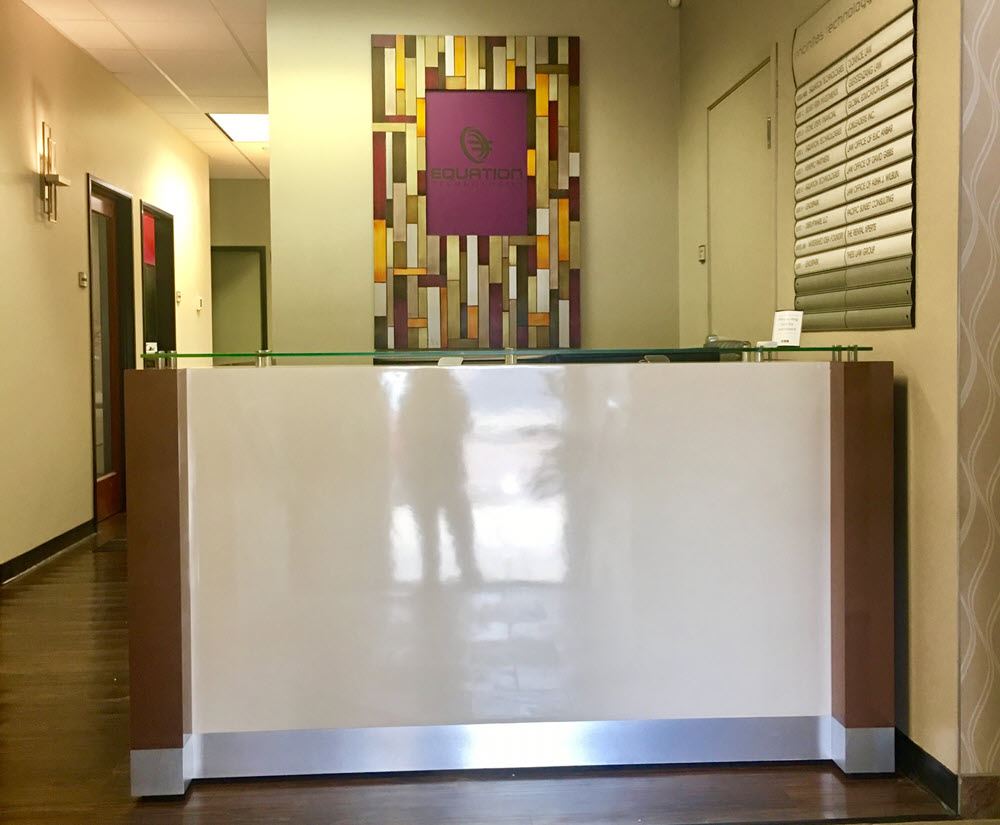 Cambridge reception desk for Equation Technologies