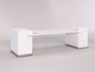 Roma modern executive desk with laminate top and bases